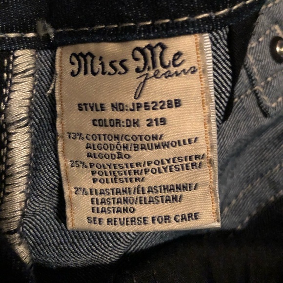Miss Me Jeans size 25 - BEAUTIFUL POCKETS - Picture 5 of 6
